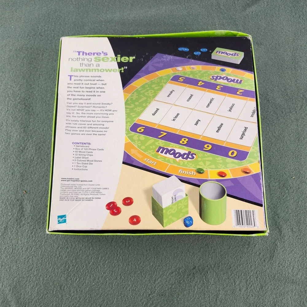 Moods Board Game Adult 2000 Hasbro Party Game 100% Complete